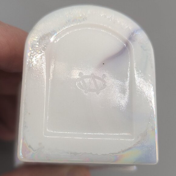 Westmoreland Summit Art Glass Dog House Doghouse Purple White Slag Toothpick - Picture 7 of 7